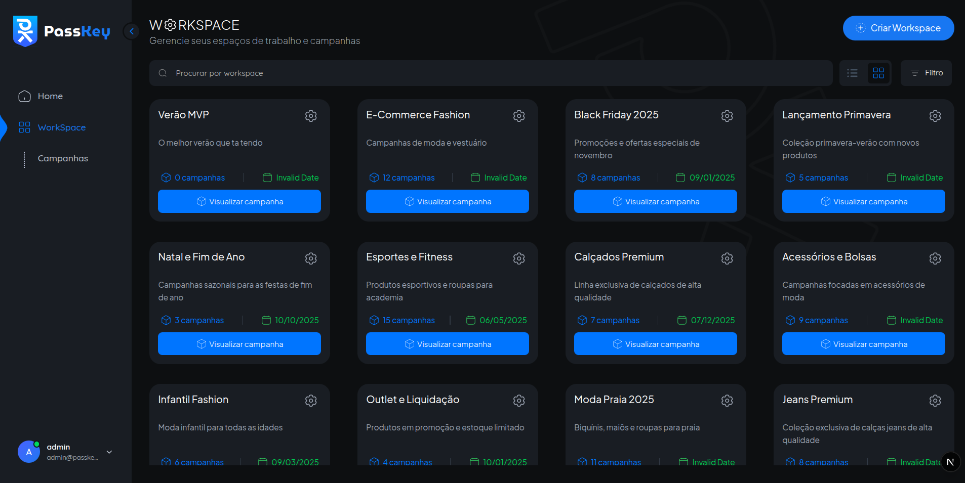 Passkey Dashboard